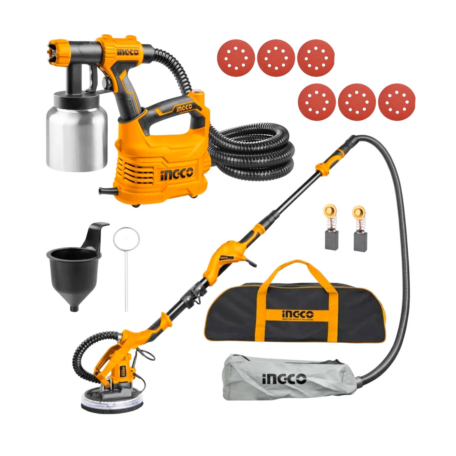 Lijadora De Pared 1050 W + Pistola De Pintar 550 W INGCO
