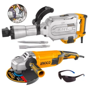 Martillo Demoledor 1700 W + Amoladora Angular 2600 W 9»
