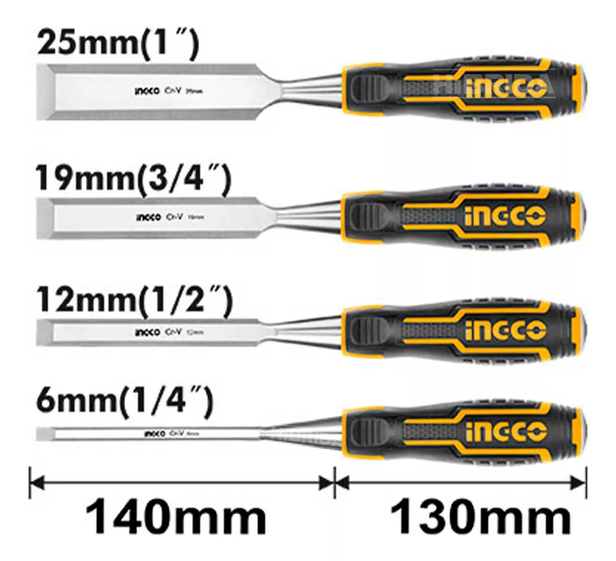 SET DE HERRAMIENTAS DE CARPINTERO 13 PCS INGCO PRO – COS23046 - Image 5