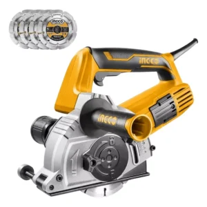 SIERRA ACANALADORA DE PARED MURO INGCO 1500W 4 DISCOS 125MM