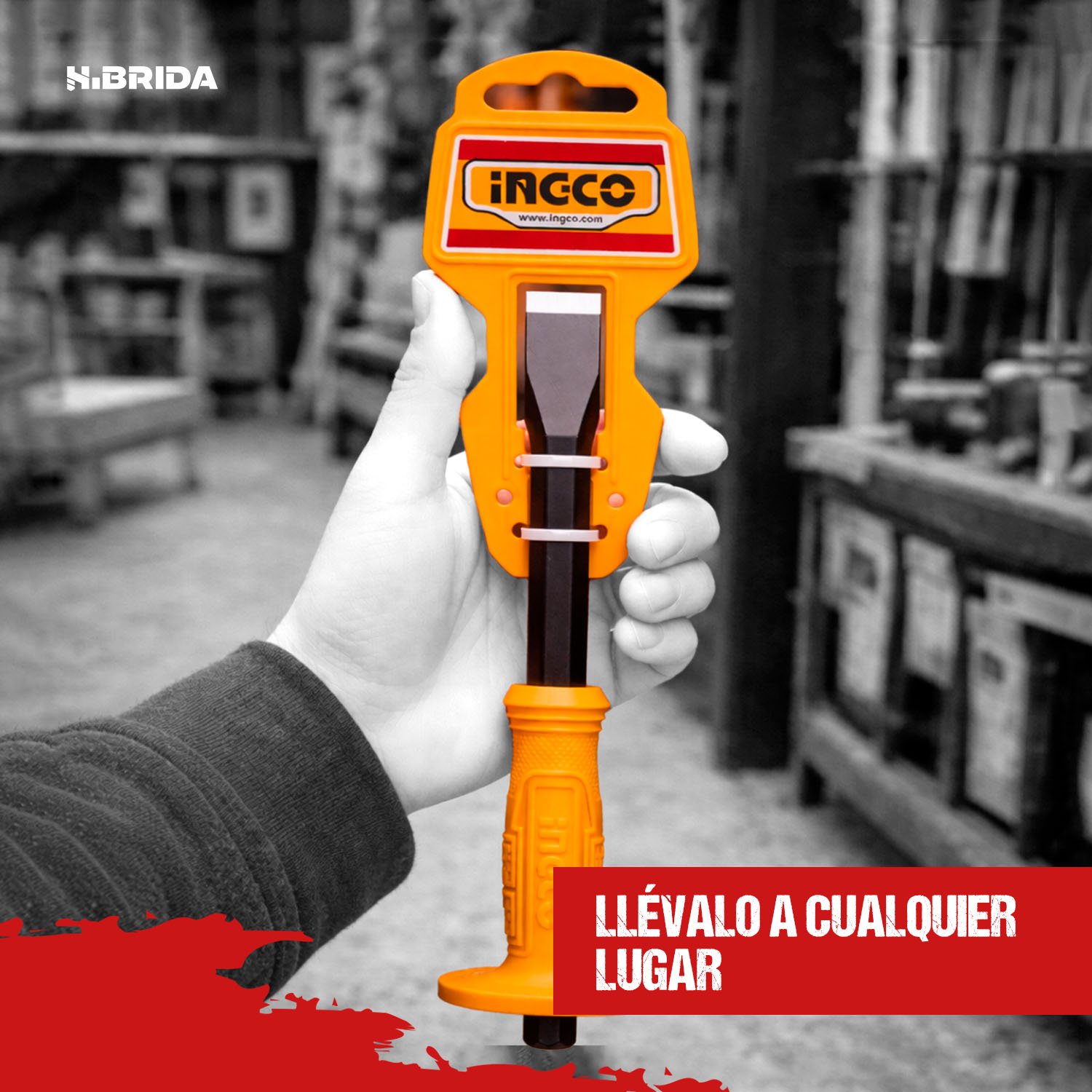 Cincel Plano 12 Pulgadas de Carbón Acero INGCO – HCCL082412 - Image 7