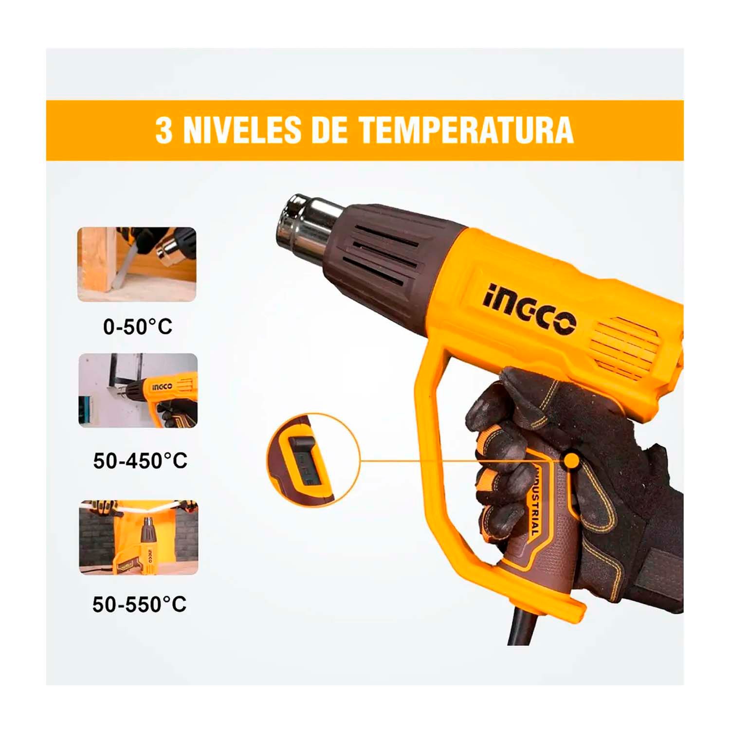 Pistola de Calor 2000 W + Lijadora Orbital 240 W — vista 2