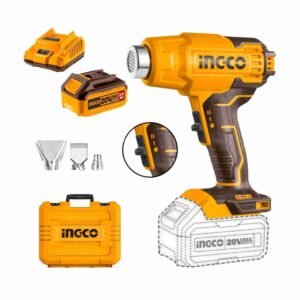 Pistola De Calor 20v Batería 40ah + Accesorios Hgli20025 Ingco
