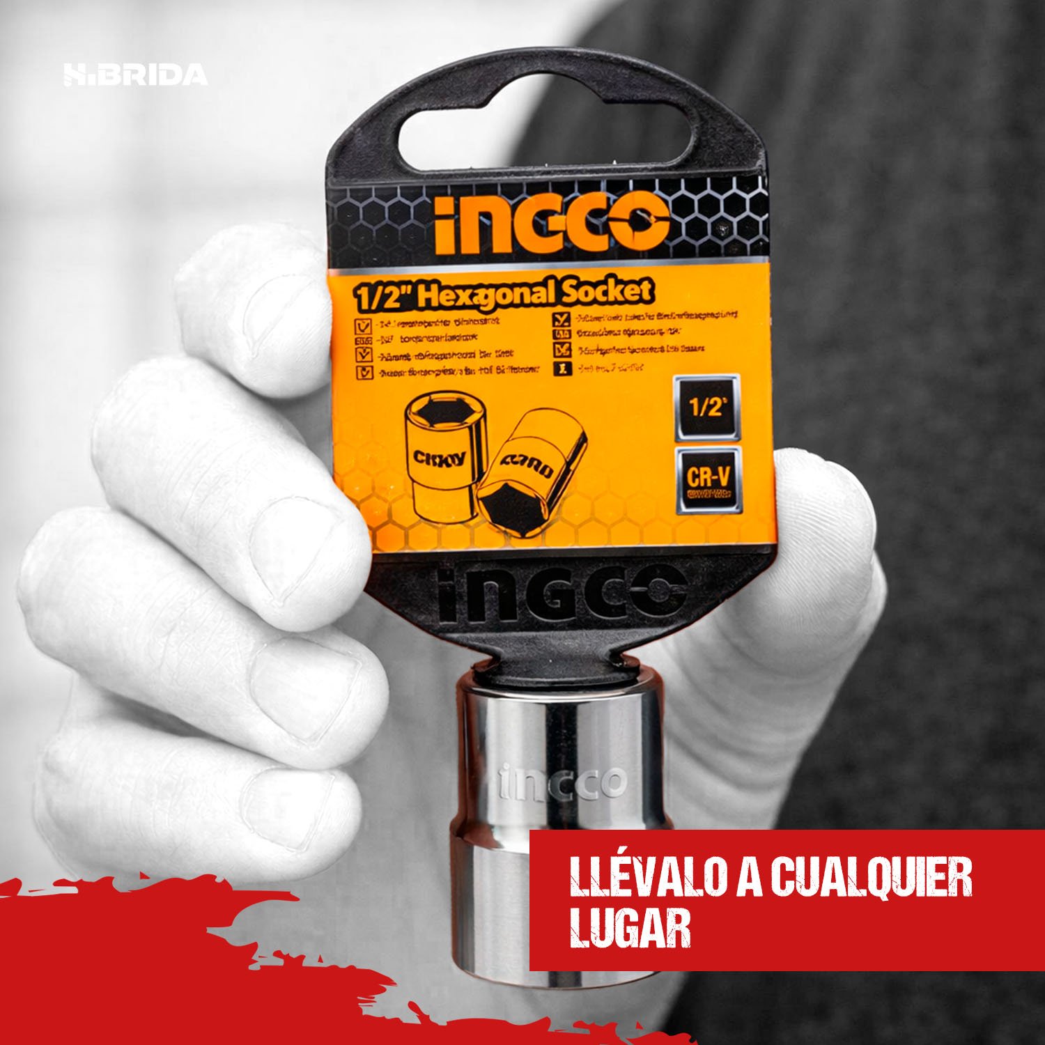 Dado Hexagonal 17mm Encastre 1/2» para Llave Carraca Ingco - Image 7