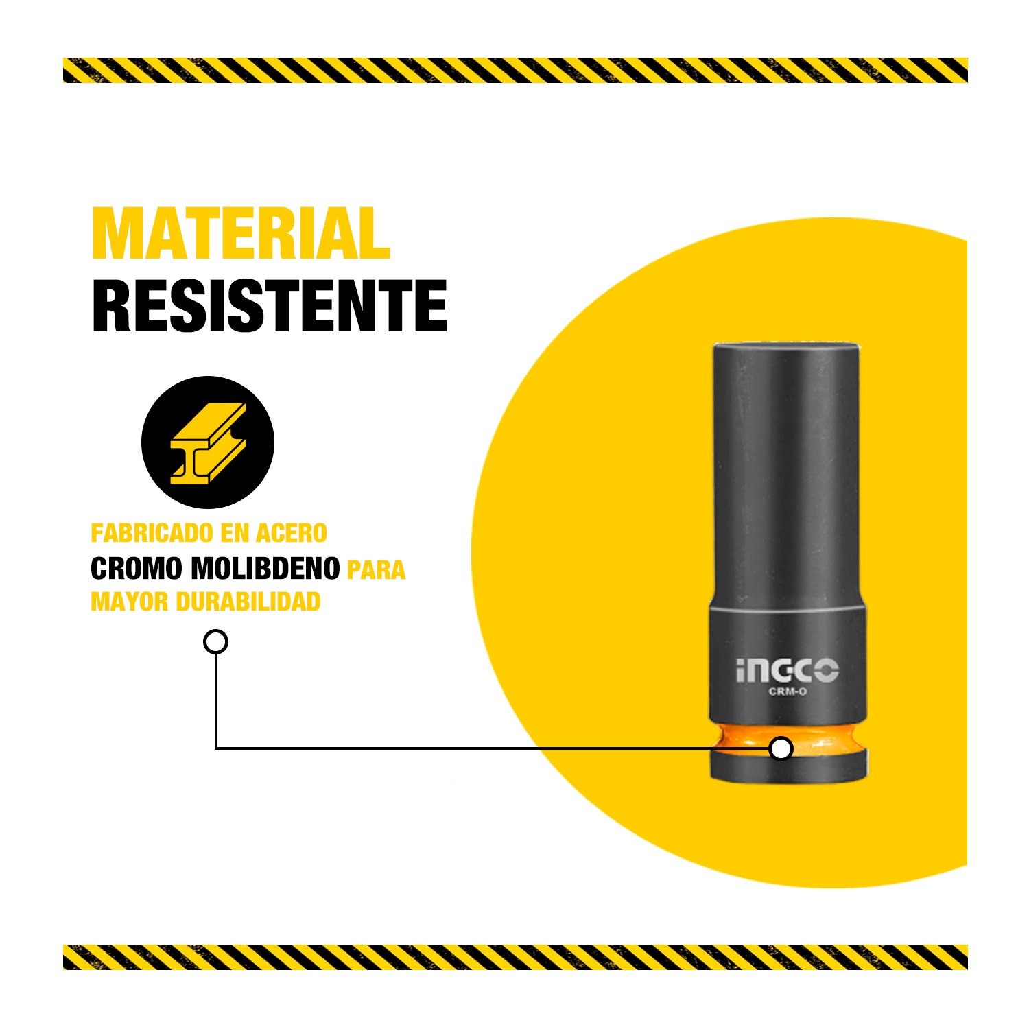 Set 7 Dados de Impacto 1/2» CR-MO Profundos INGCO – HKISSD12072L - Image 4