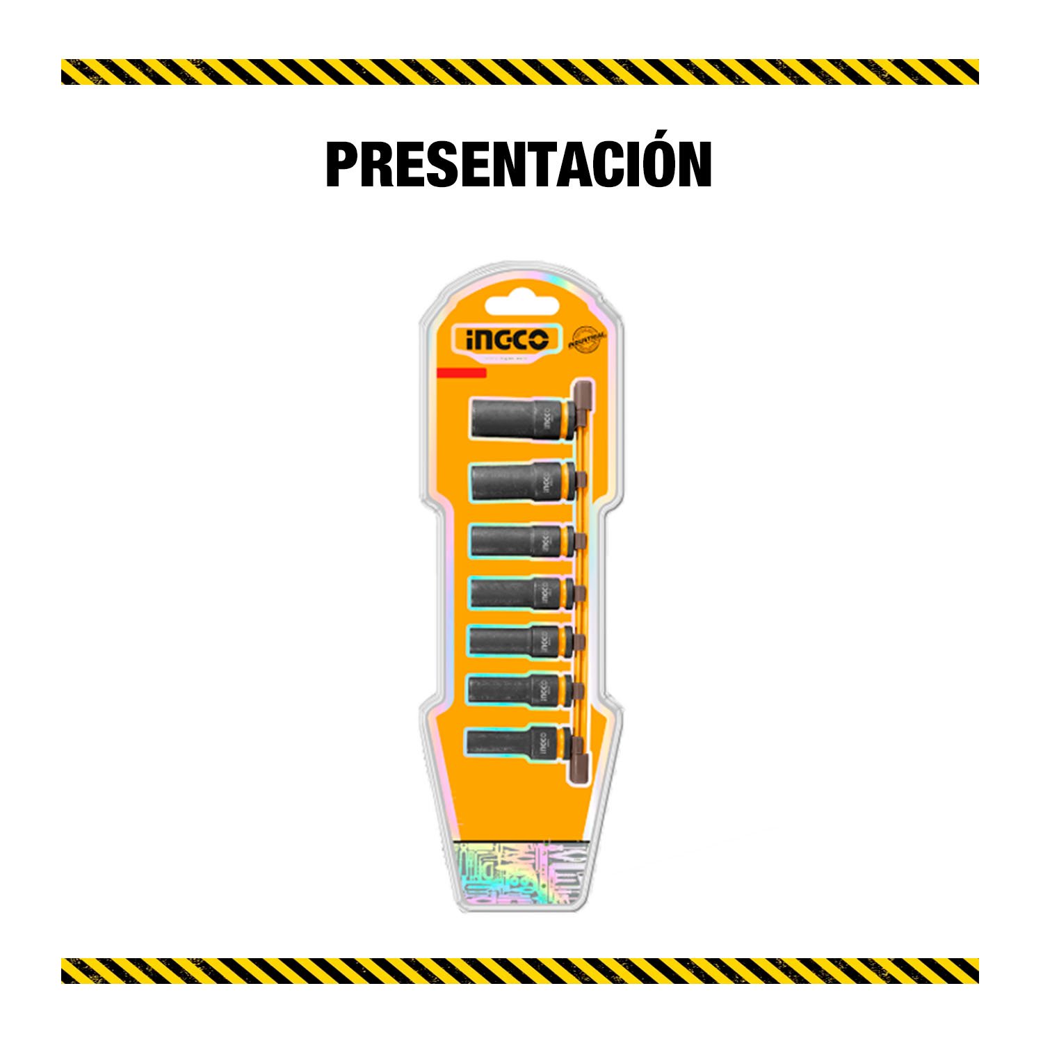 Set 7 Dados de Impacto 1/2» CR-MO Profundos INGCO – HKISSD12072L - Image 8