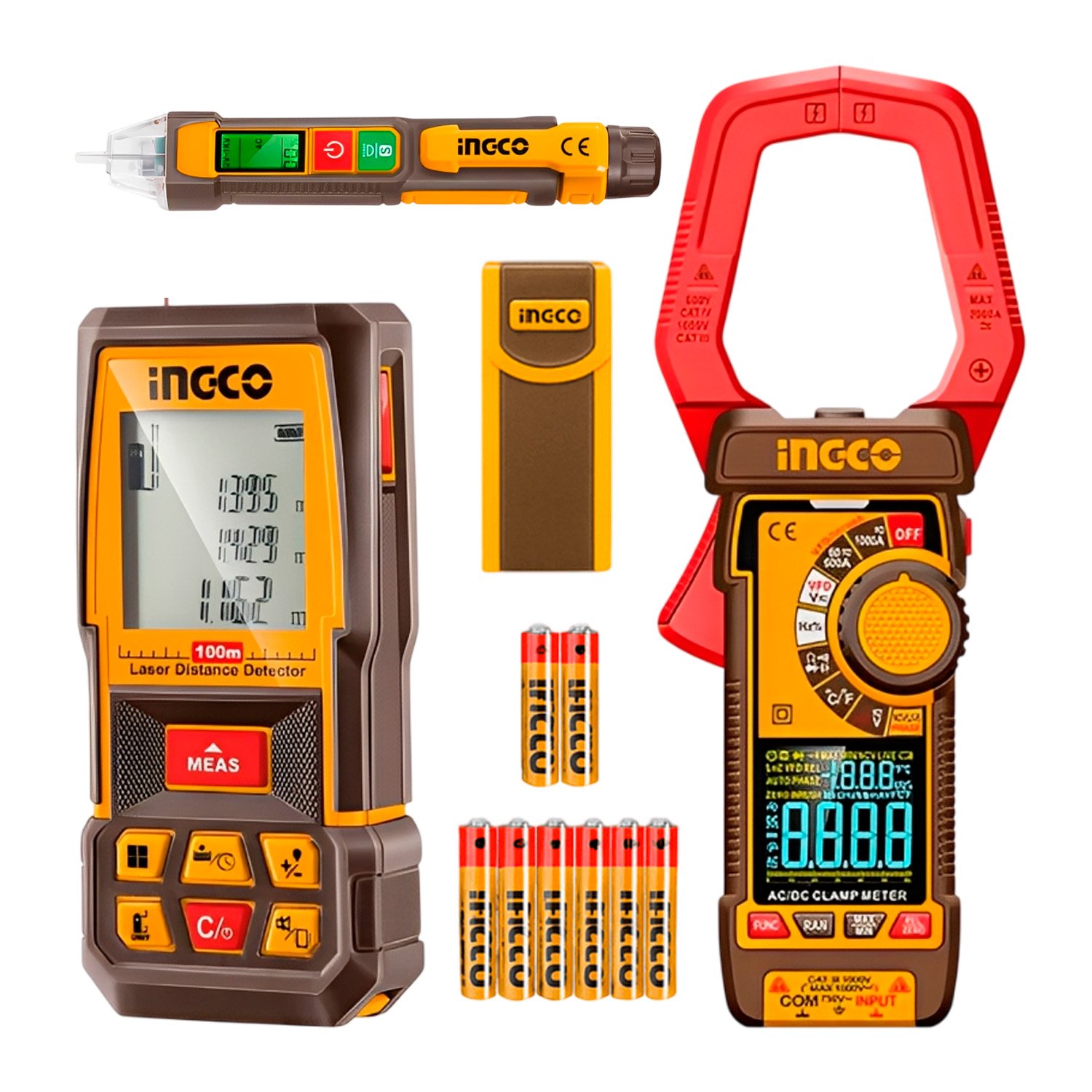 Set Medidor De Distancia + Amperímetro + Detector De Voltaje