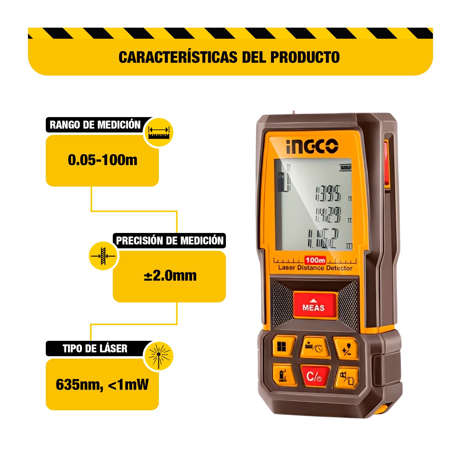 Set Medidor De Distancia + Amperímetro + Detector De Voltaje - Image 2