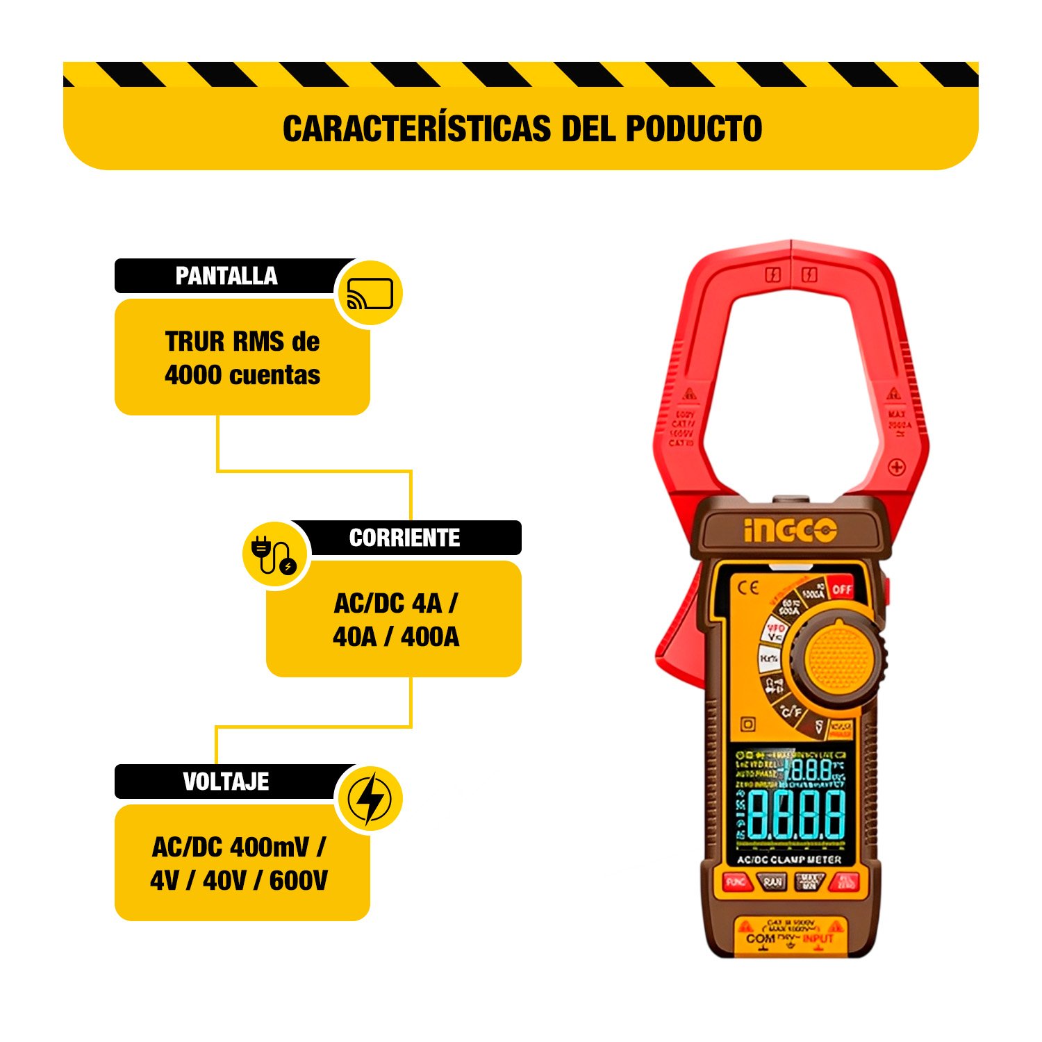 Set Medidor De Distancia + Amperímetro + Detector De Voltaje - Image 4