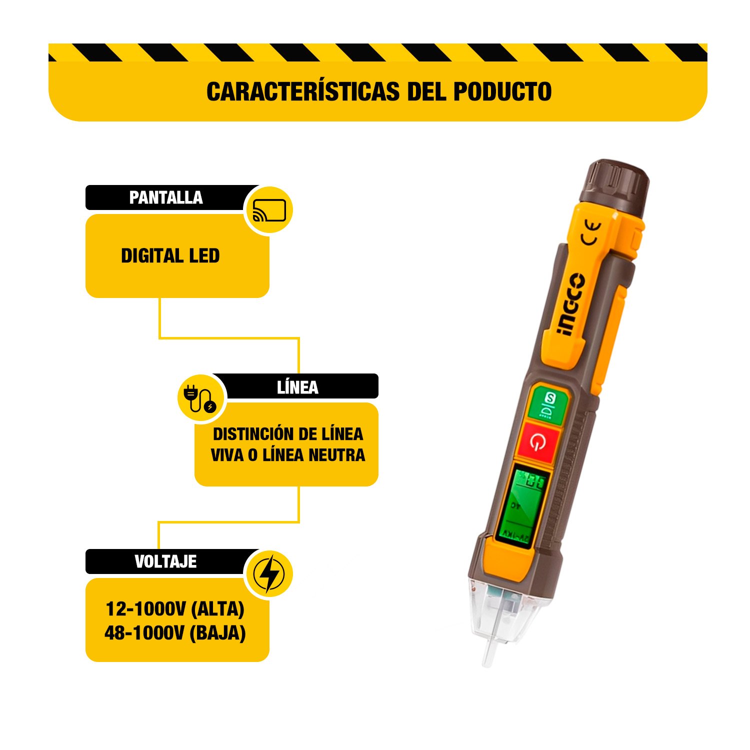 Set Medidor De Distancia + Amperímetro + Detector De Voltaje — vista 7