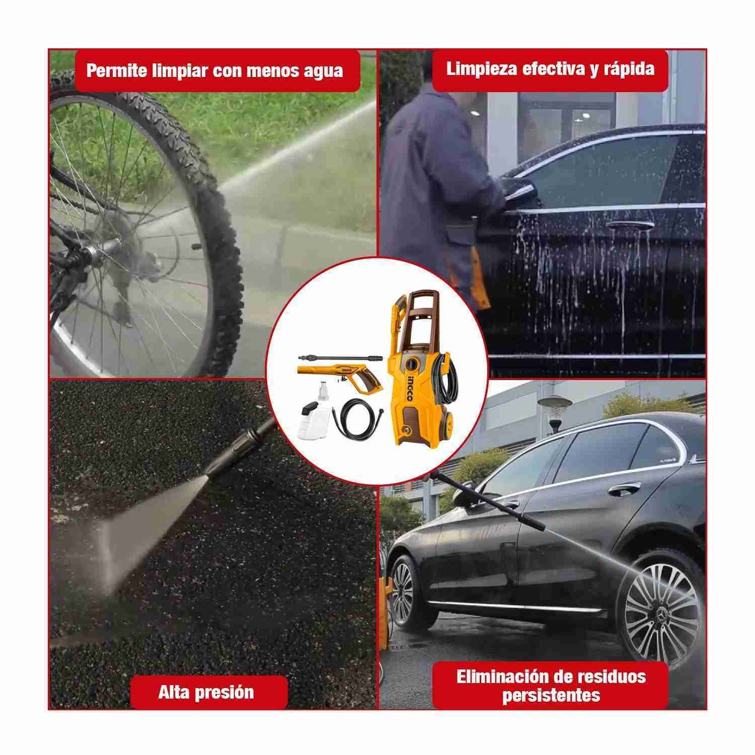 HIDROLAVADORA ELÉCTRICA 2000W INGCO CARWASH HPWR20018 - Image 6