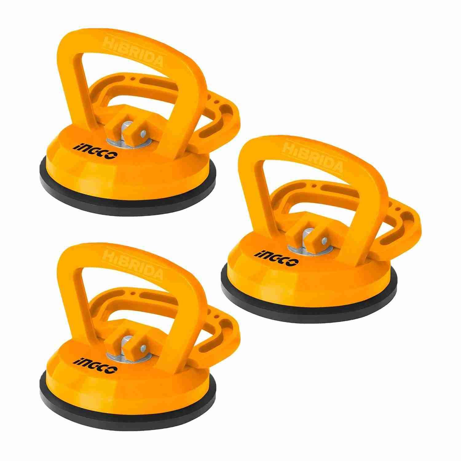 VENTOSA SOPAPA X3 PARA CARGAR VIDRIO 25KG INGCO SUCKER – HSU012501 x 3