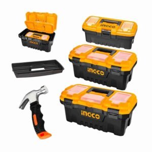 Set 3 Cajas De Herramientas 14′ 17′ 20′ INGCO + Mini Martillo
