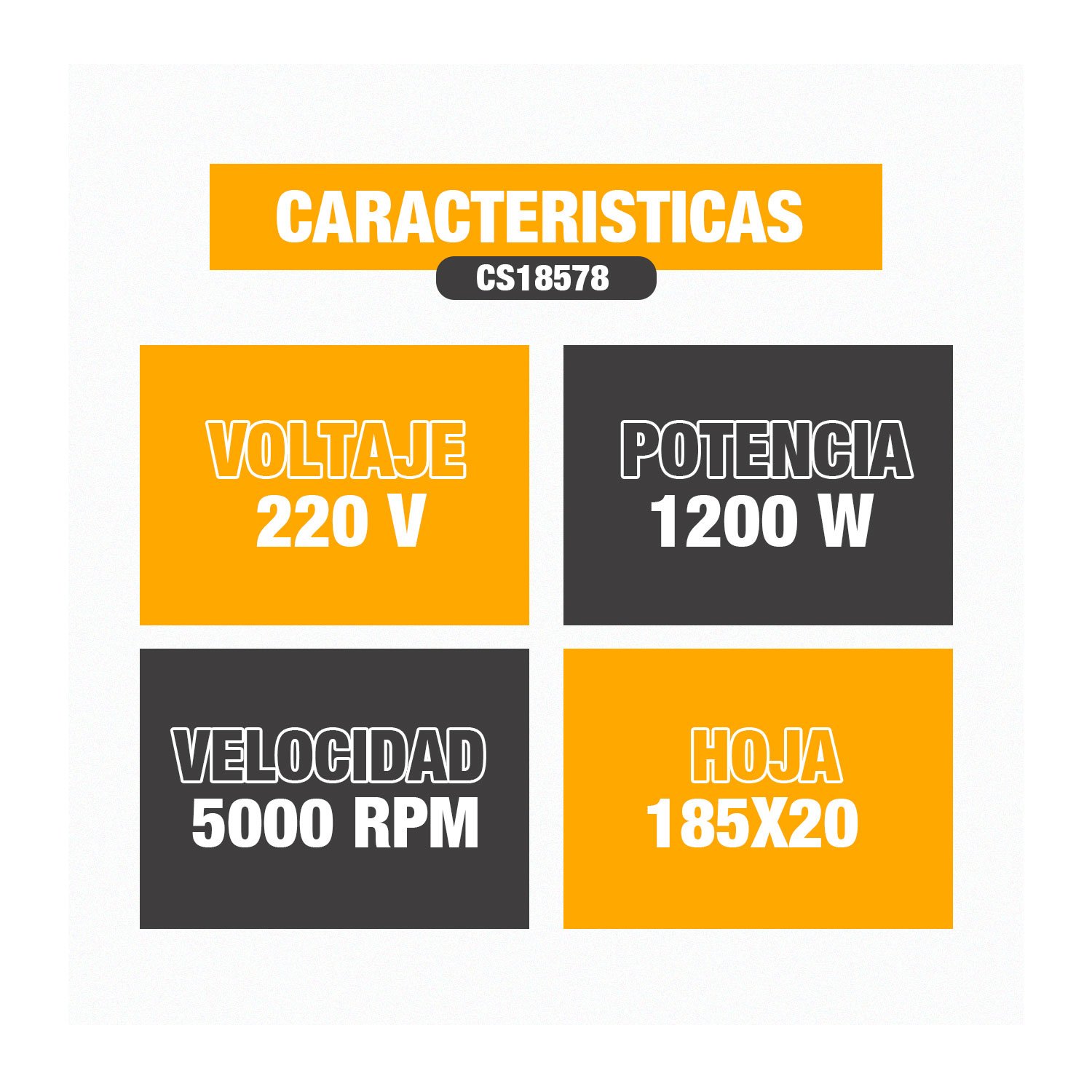 Lijadora Orbital + Sierra Circular 1200 W + 5 Lijas INGCO — vista 4