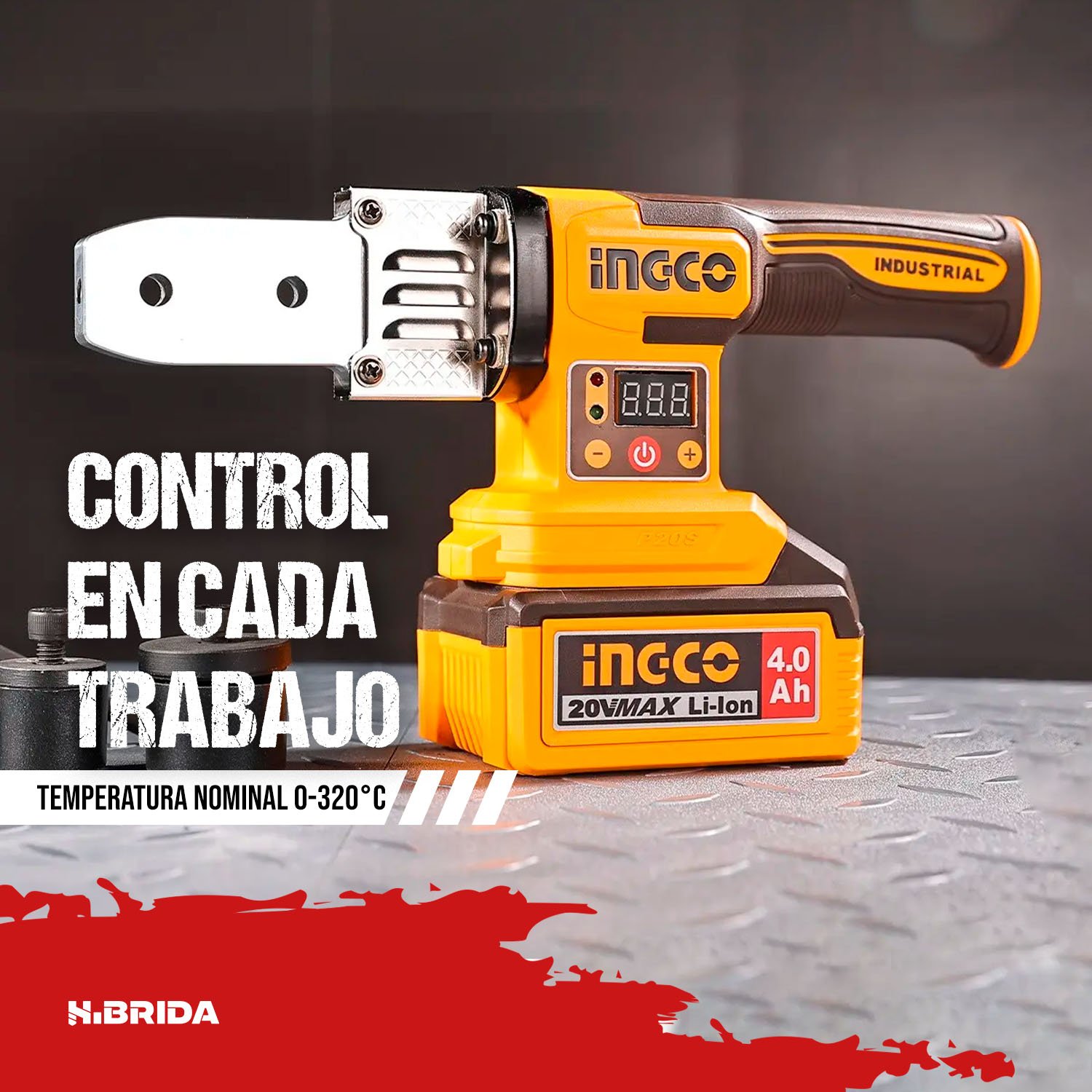 Termofusora X2 Bat Inalambrica 20 V + Amoladora 20 V BL 115 mm — vista 4
