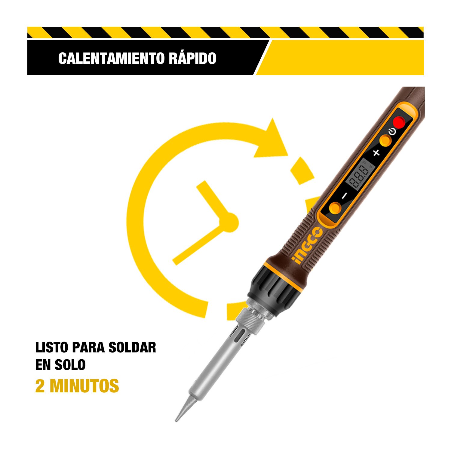 Soldador Estaño Tipo Lápiz 120w Calentamiento Rápido Ingco - Image 3