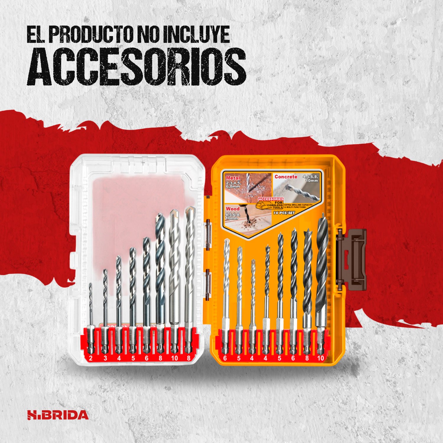 Set Brocas 16 Piezas Taladro Multiuso Completo – vista 2
