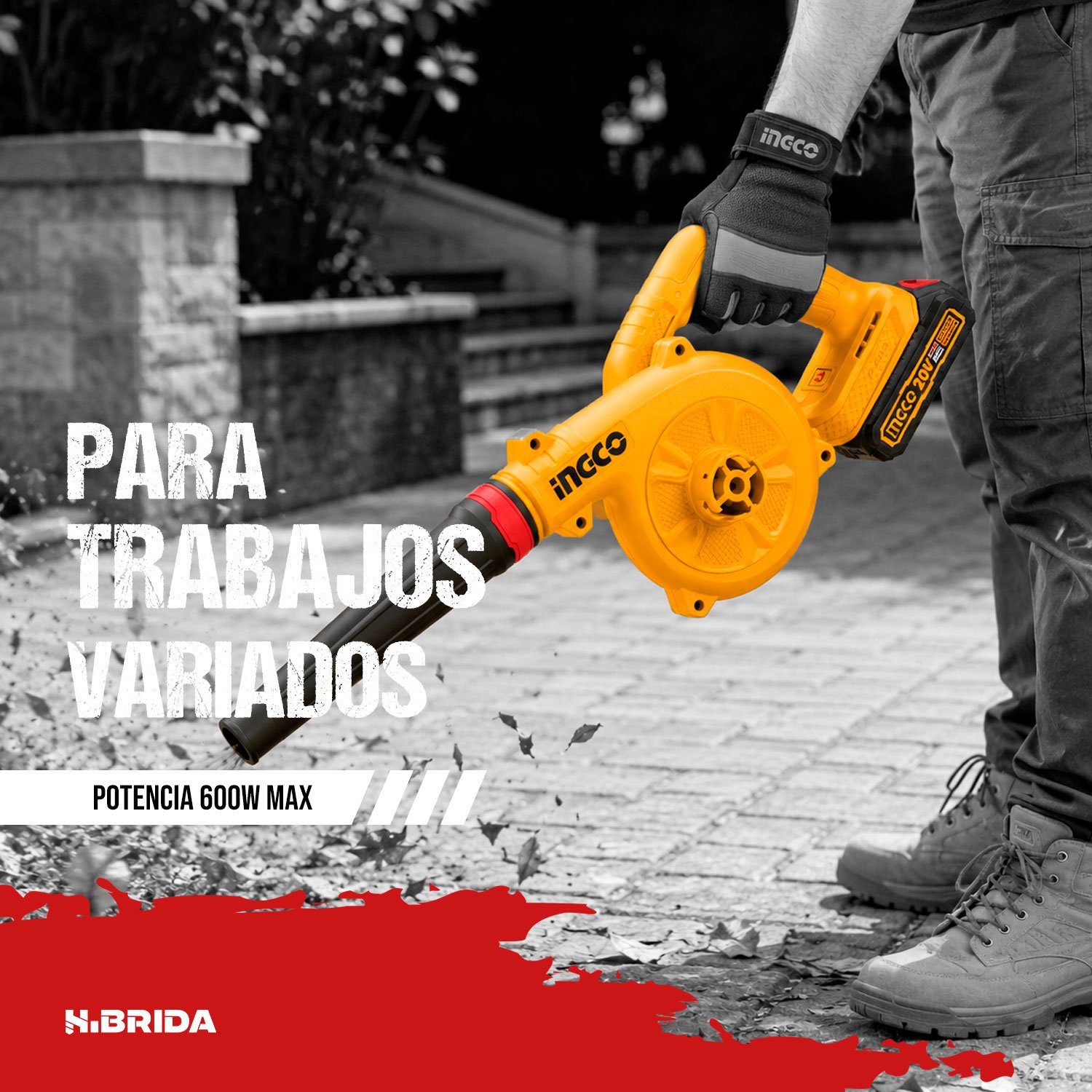 Sopladora 20 V 5 Velocidades - Sin Batería/cargador INGCO – vista 3