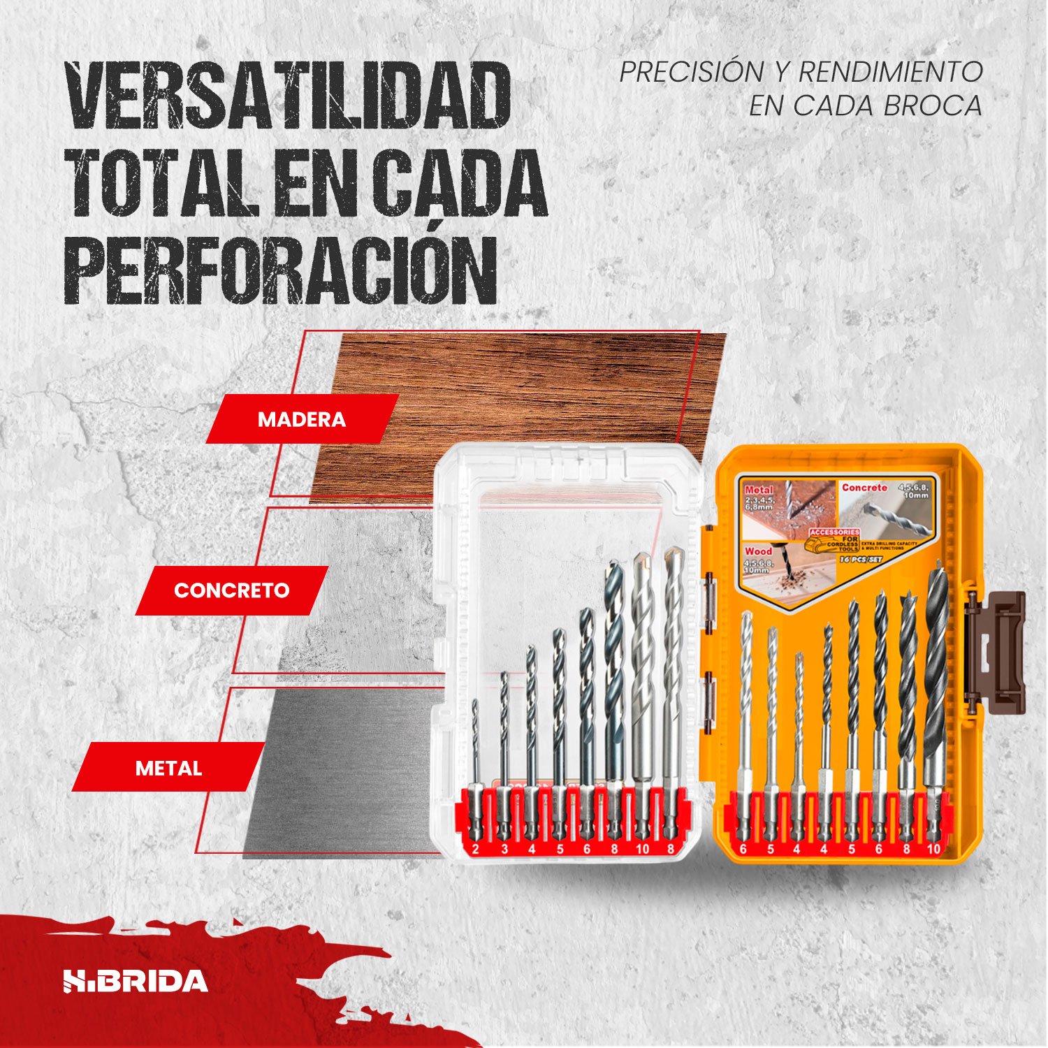 Set Brocas 16 Piezas Taladro Multiuso Completo – vista 5
