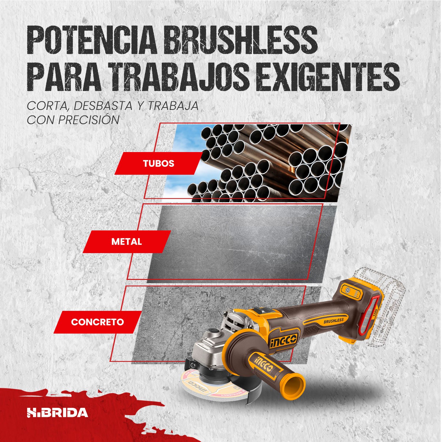 Combo INGCO 20 V Taladro + Rotomartillo + Amoladora 2 Batería – vista 8