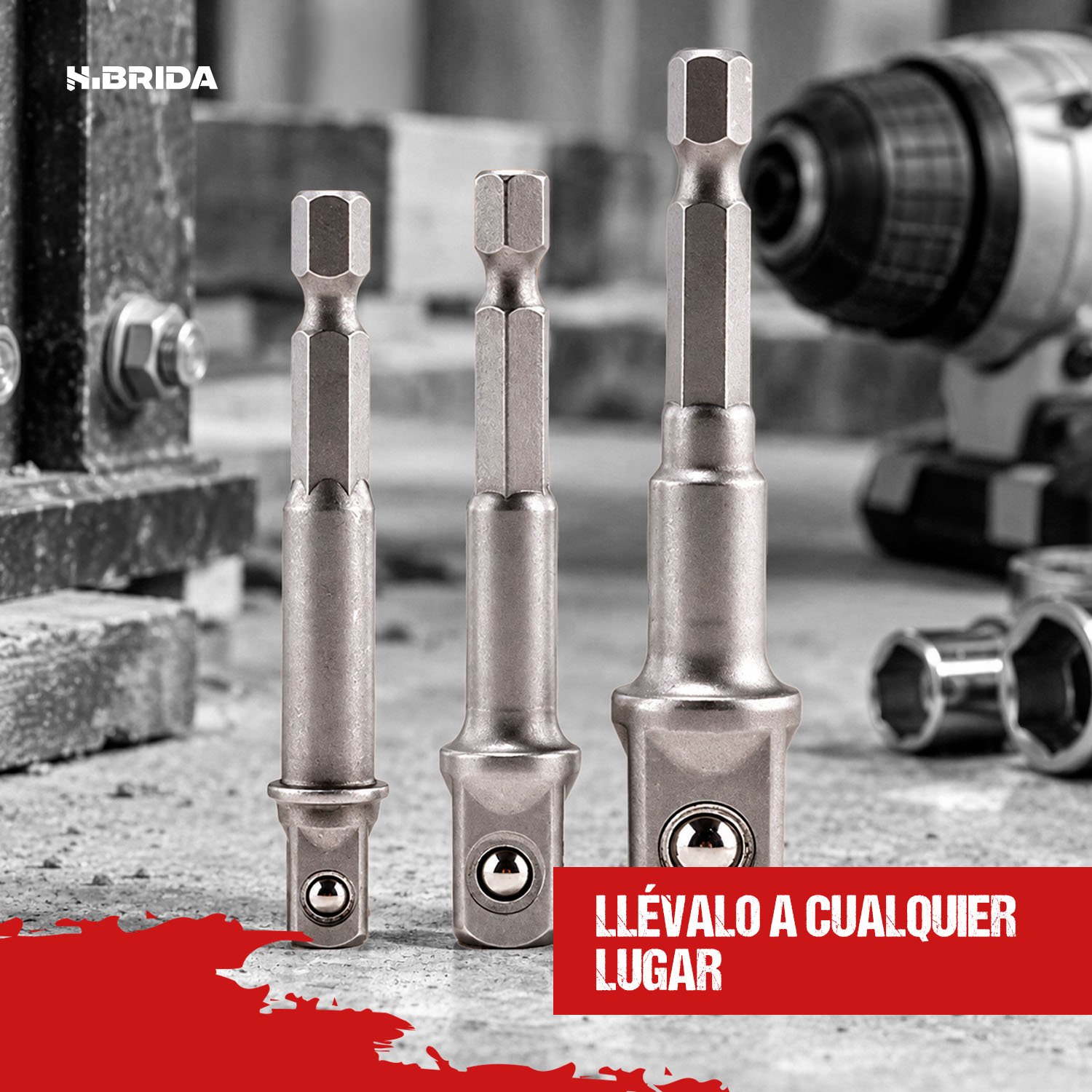 Adaptador Dados Encastre Magnético 3 Piezas 1/4" 3/8" 1/2" – vista 6