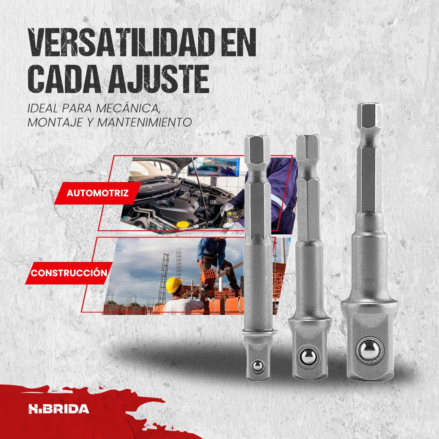 Adaptador Dados Encastre Magnético 3 Piezas 1/4" 3/8" 1/2" – vista 5