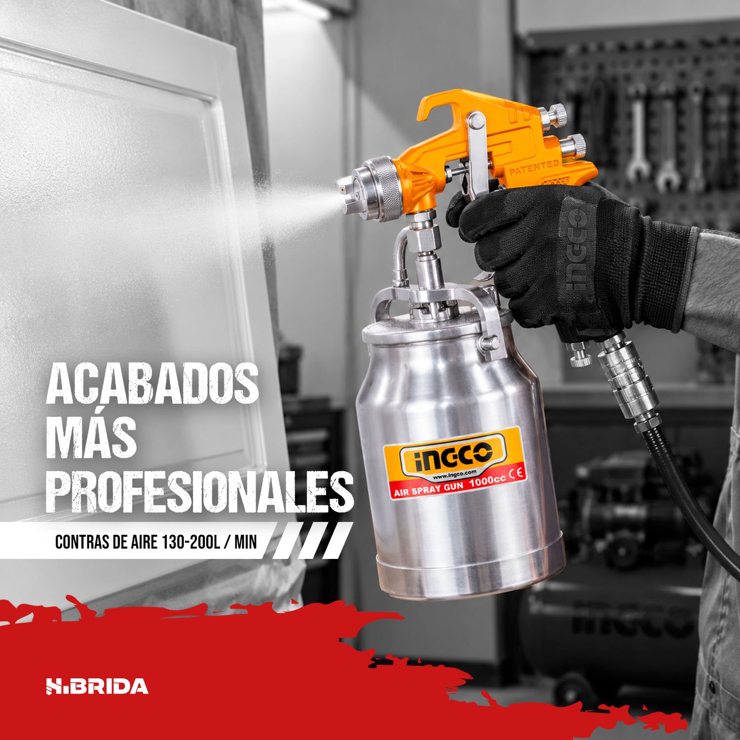 Pistola para Pintar 1L para Compresor 1.8 mm INGCO – vista 3