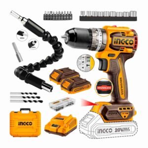Taladro Atornillador 20 V INGCO Brushless Percutor + Extensor