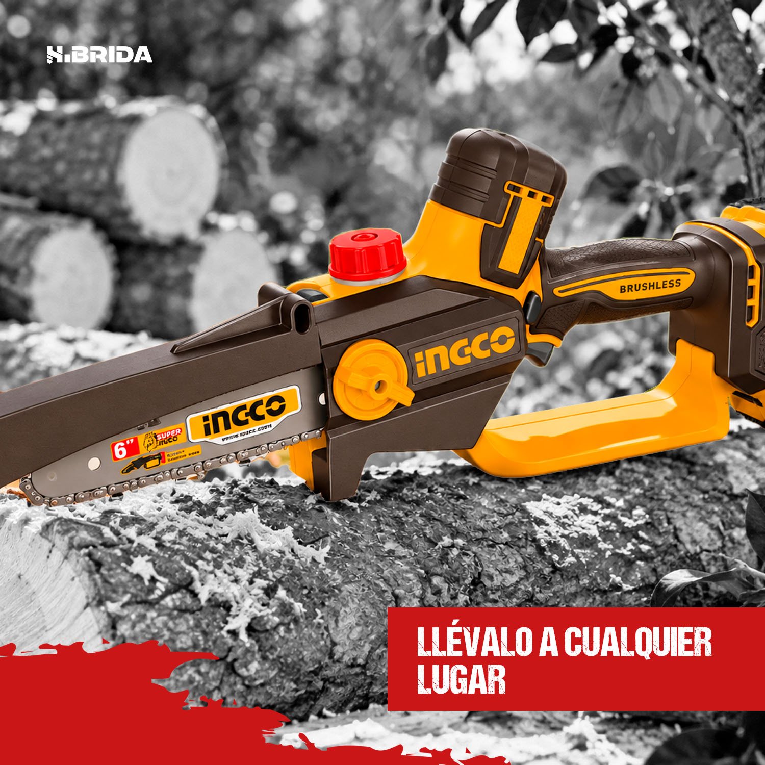 Sierra Podadora Inalámbrica 100 W 30 cm INGCO – vista 6