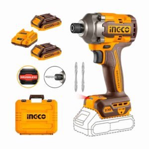 Atornillador de Impacto Brushless + 2 Baterías 20 V + 2 Puntas