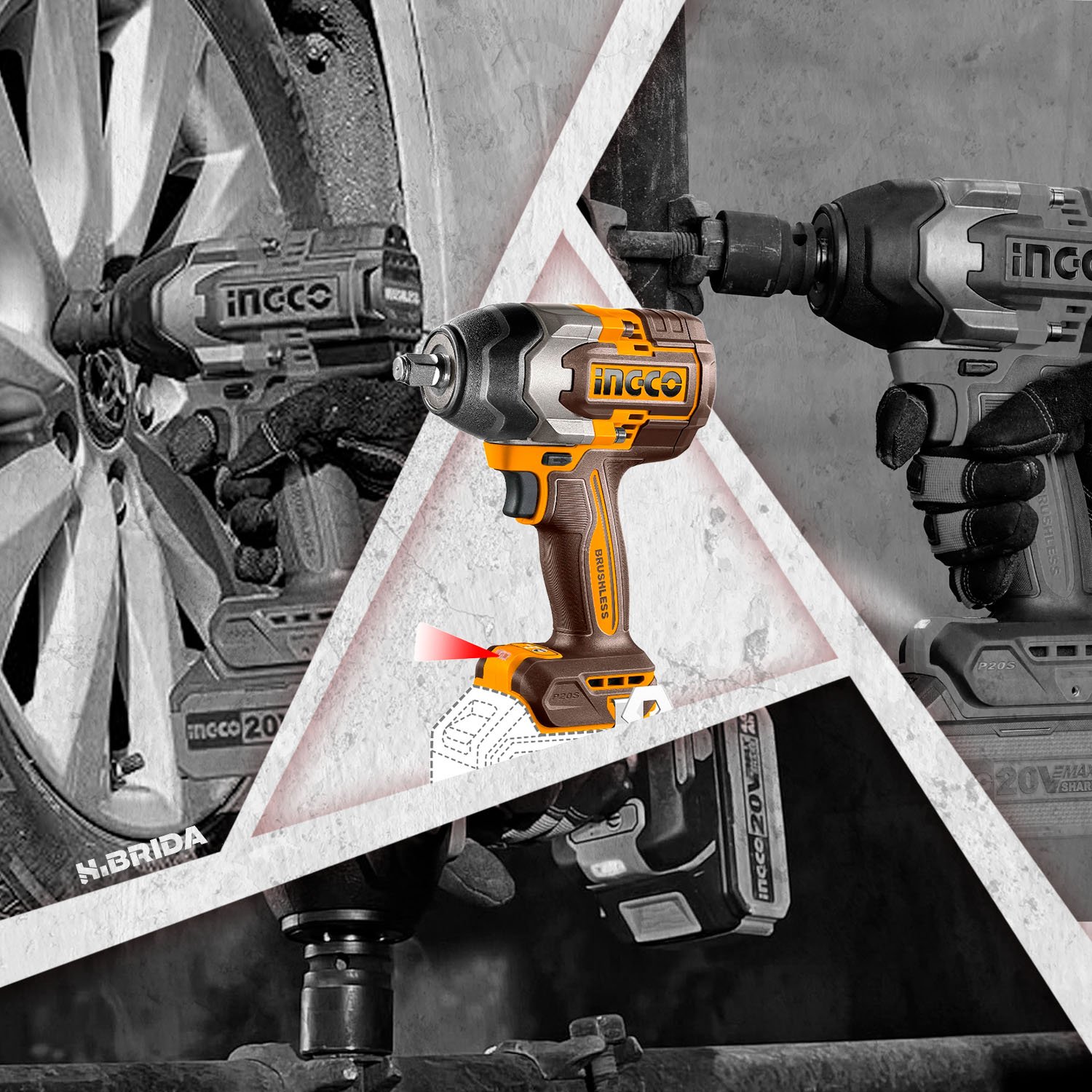 Llave De Impacto A Batería 850 Nm 20 V INGCO – vista 6