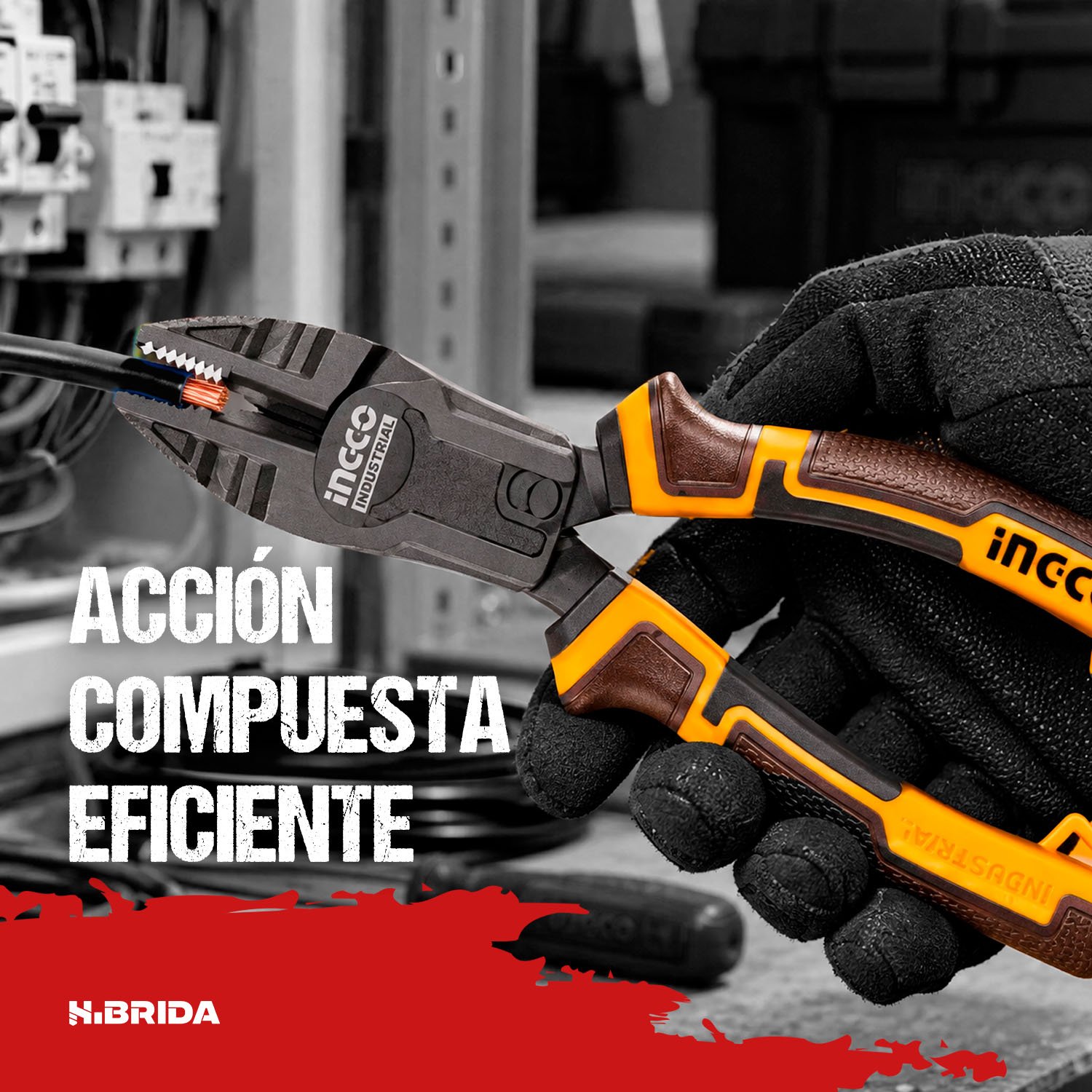 Alicate Universal 8 Pulgadas 200 mm Cr-v INGCO – vista 4