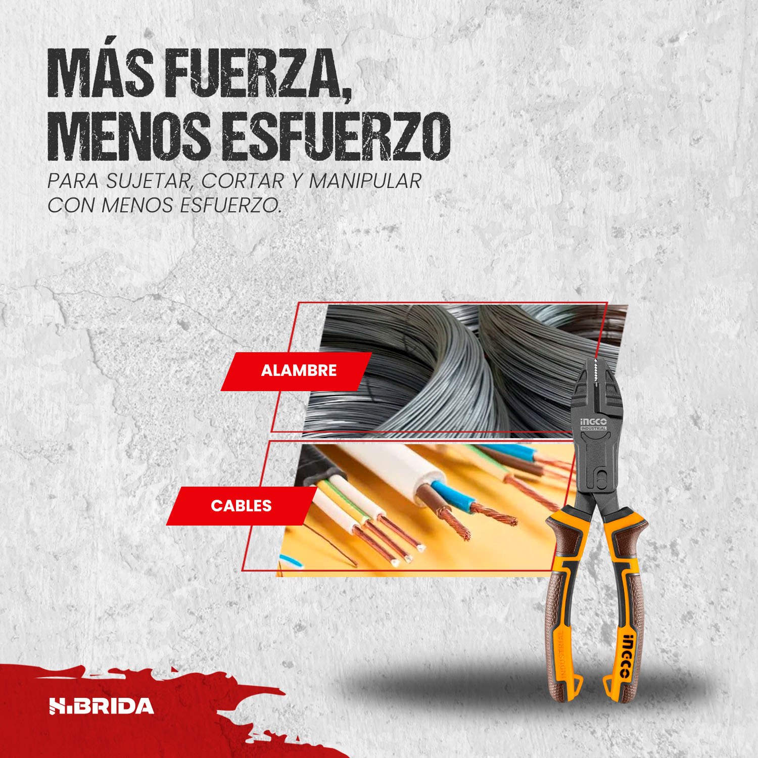 Alicate Universal 8 Pulgadas 200 mm Cr-v INGCO – vista 5