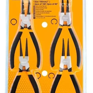 Set Alicates Seeger INGCO HCCPS01180 | 4 Piezas de 180 mm