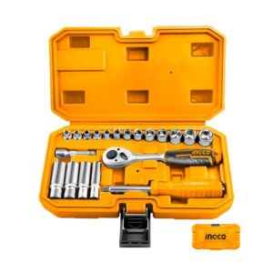 Set Juego Dados 1/4 20 pzs con Ratchet INGCO