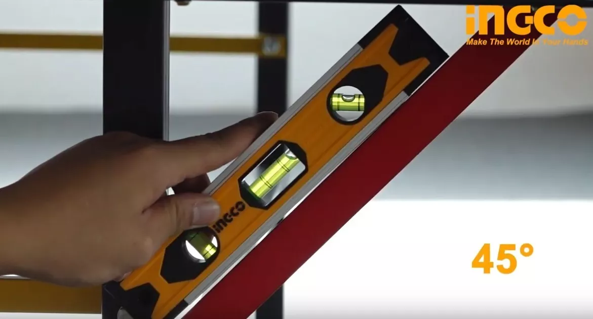 Nivel Magnético INGCO 225 mm con Regla para Albañil – vista 5