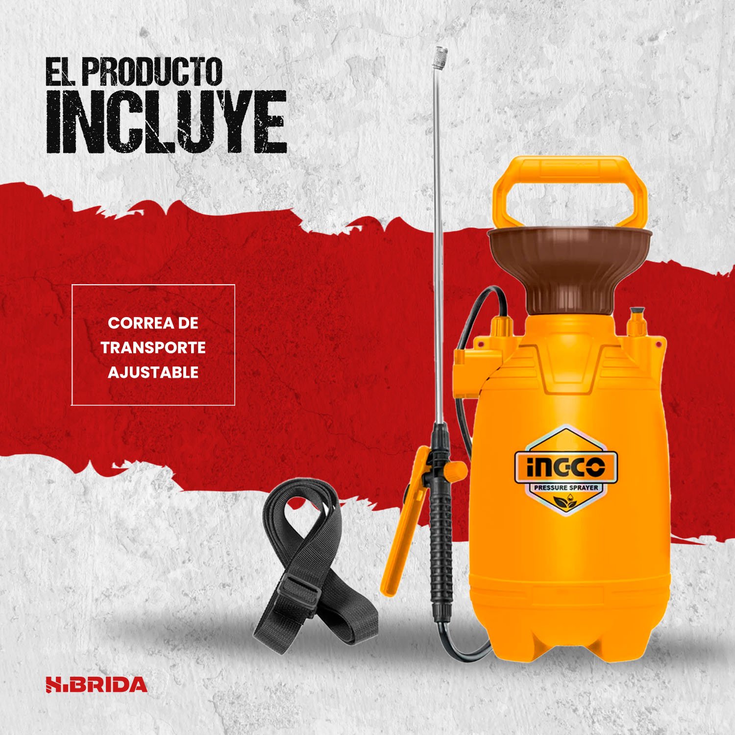Pulverizador a Presión Fumigador 2.5 Bar 5LT HSPP30502 INGCO – vista 2