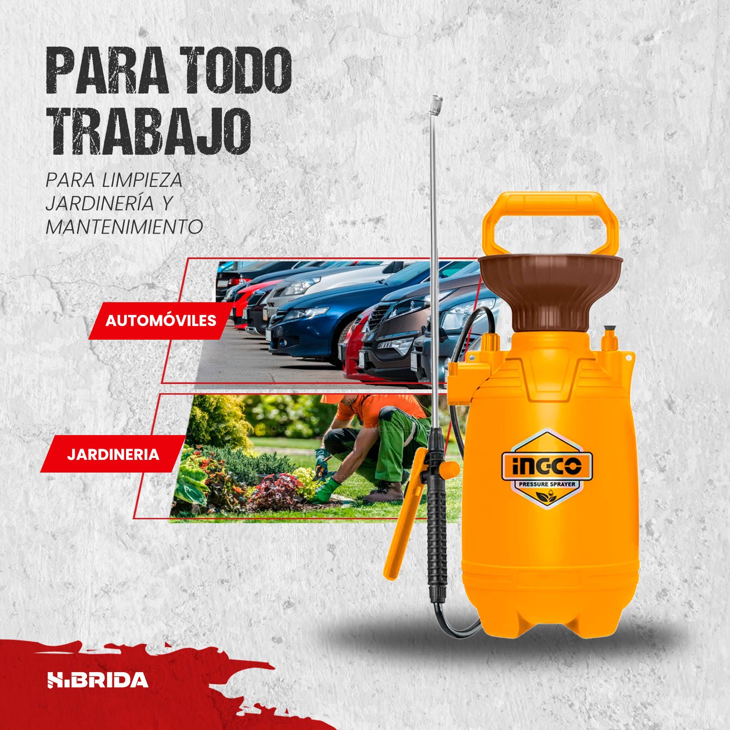 Pulverizador a Presión Fumigador 2.5 Bar 5LT HSPP30502 INGCO – vista 5