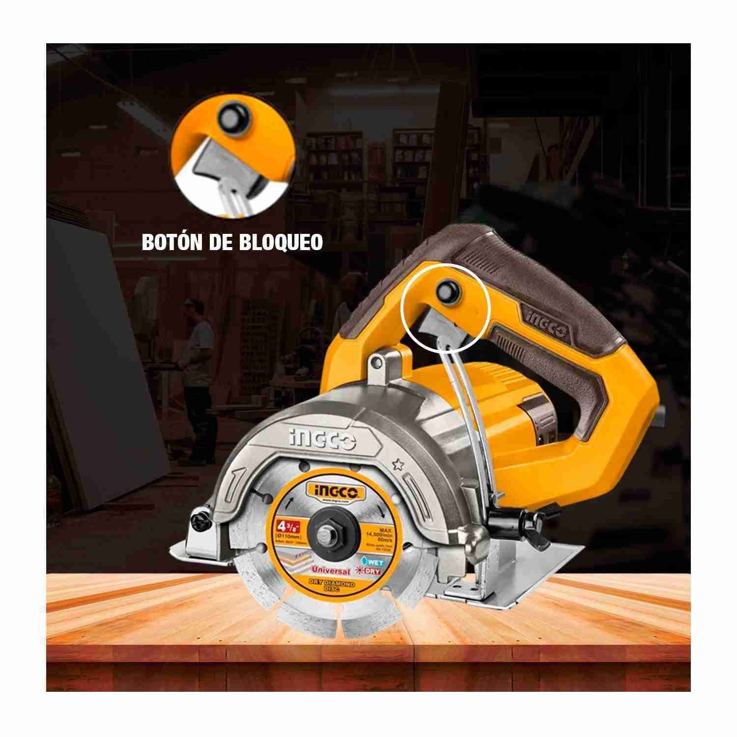 Cortadora De Mármol Eléctrica 1400 W 4 3/8′ Mc140068 INGCO – vista 3