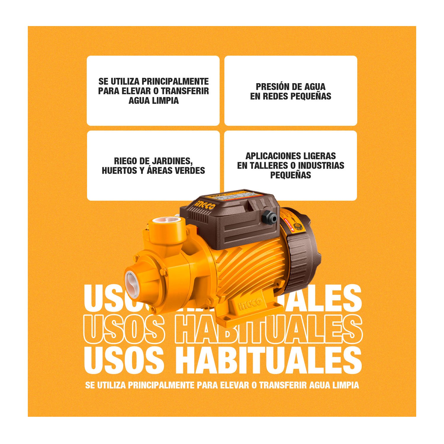Bomba De Agua Periférica INGCO Industrial 240 V Alta Presión – vista 4