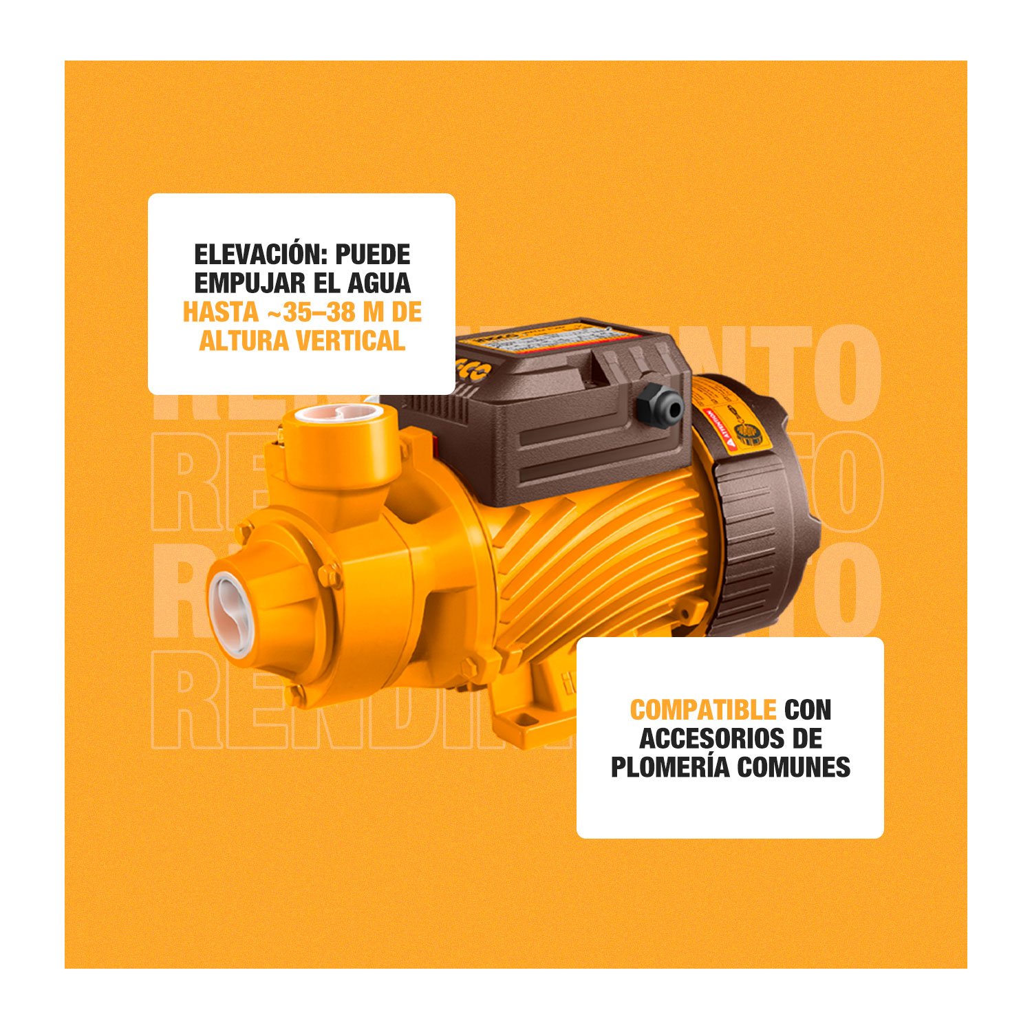 Bomba De Agua Periférica INGCO Industrial 240 V Alta Presión – vista 5